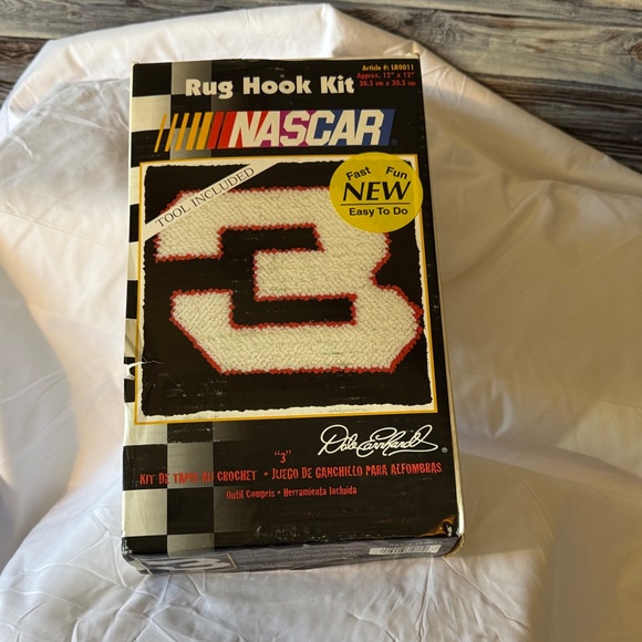 Nascar Other - NASCAR Rug Hook Kit with Bold Black and Red Number 3